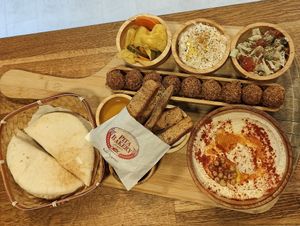 Taste-it-all set. at Pita Bakery in Central Singapore