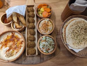 Tasting platter at Pita Bakery in Central Singapore