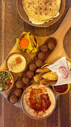 Tasting platter   at Pita Bakery in Central Singapore