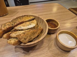 Pita chips at Pita Bakery in Central Singapore