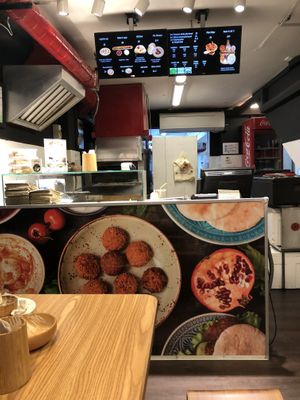 counter at Pita Bakery in Central Singapore