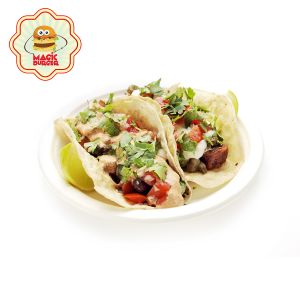TACO
1 BLACK BEAN-QUINOA
Corn tortilla, Quinoa, Black Beans, Bell pepper, Taco sauce (organic soy), Pico de gallo, Cilantro
1 TOFU-CACTUS
Corn tortilla, Cactus, Cajun tofu (soy), Guacamole, Soy cream (soy), Lettuce, Cilantro
 at Magic Burger in Budapest
