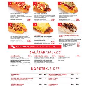 HOT-DOGS, SALADS & SIDES at Magic Burger in Budapest