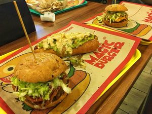 Vegan burger & Vegan dog at Magic Burger in Budapest