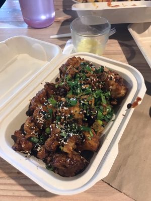 Korean BBQ cauliflower. Yum  at Stem Farm and Kitchen in Baltimore