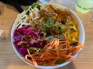 Pad Thai bowl at Stem Farm and Kitchen in Baltimore