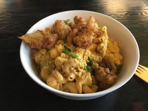 The loaded Mac and cheese. One of my favorite dishes from this restaurant. at Stem Farm and Kitchen in Baltimore