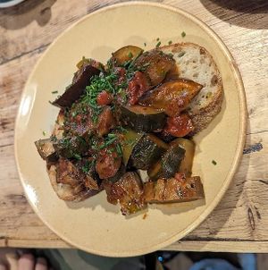 Ratatouille on toast at Mill Kitchen in Farsley