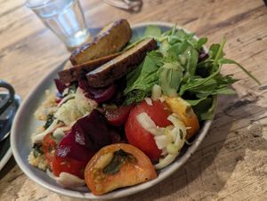 Supercharged salad with tofu at Mill Kitchen in Farsley