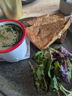 Pumpkin Toastie and Soup at Mill Kitchen in Farsley