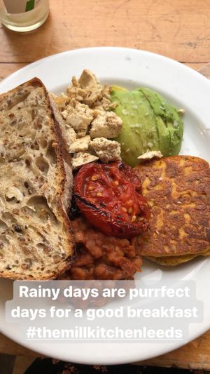 Full vegan breakfast at Mill Kitchen in Farsley
