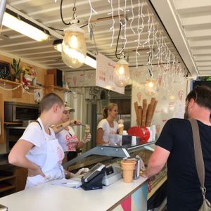 counter  at Island Gelato in Waiheke Island