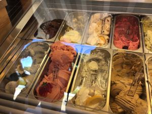 vegan selection  at Island Gelato in Waiheke Island