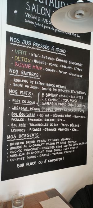 Menu at Vero L'Autre Cantine in Paris