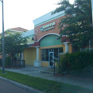 outside at Rahvia Acai Bowls in Clearwater