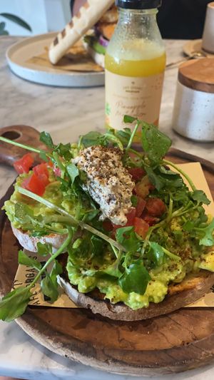 Avo n vegan feta  at Cafe Organic in Kerobokan Kelod