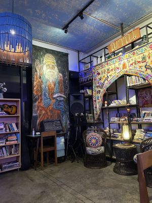 such a cute cafe, inside the yoga studio  at Yogis Spicy in Bangkok