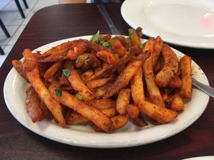 Chili battered fries  at Himalayan Nepali Cuisine in Cary