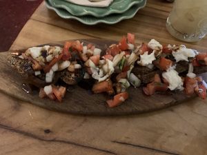 Amazing bruschetta  at Elixiba in Byron Bay