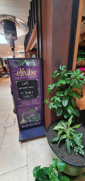 Sign at Elixiba in Byron Bay