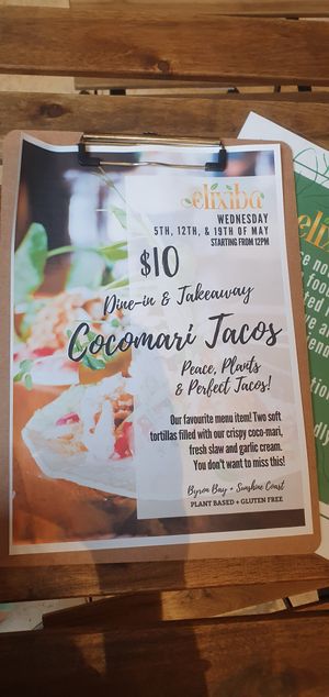 Special at Elixiba in Byron Bay