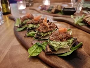 Tea Smoked Mushrooms at Elixiba in Byron Bay