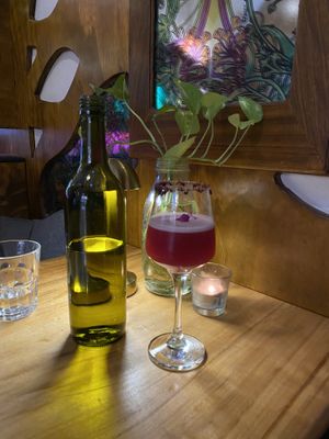 Delicious Cranberry Blossom Cocktail  at Elixiba in Byron Bay