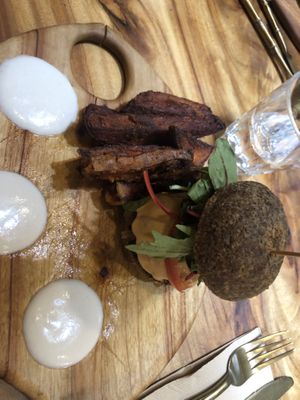 Burger  at Elixiba in Byron Bay