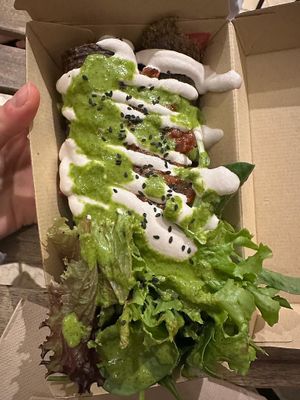 Raw enchiladas   at Elixiba in Byron Bay