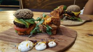 Burgers at Elixiba in Byron Bay