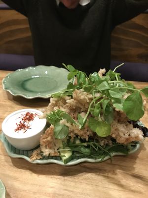 Coconut calamari  at Elixiba in Byron Bay