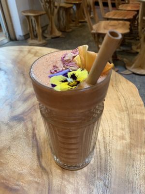 Goji berry smoothie  at Elixiba in Byron Bay