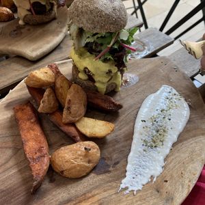 Hemp Burger at Elixiba in Byron Bay