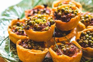 Our savoury tarts  at Lele's in East London