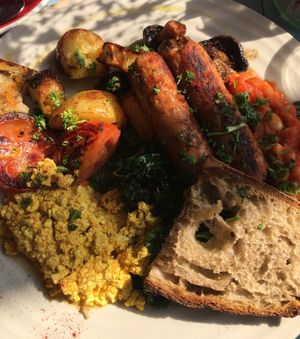 Full English breakfast  at Lele's in East London