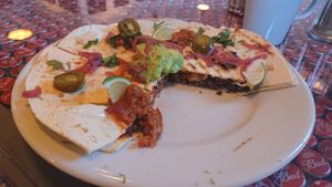 Quesadilla  at Dandelion Cafe in Saltaire