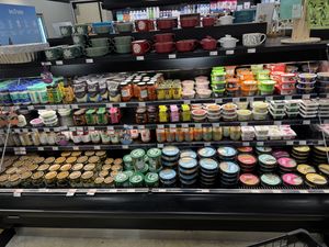 lots of vegan dips and pickled/fermented goods    at Lakewinds Food Co-op Chanhassen in Chanhassen