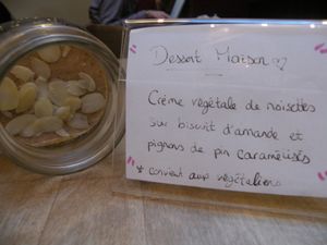 homemade vegan desert at Mundo Cafe in Lyon