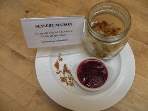 homemade vegan desert at Mundo Cafe in Lyon