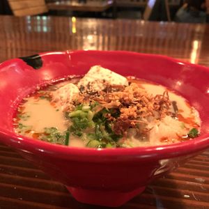 Spicy creamy vegan ramen at JINYA Ramen Bar in Las Vegas