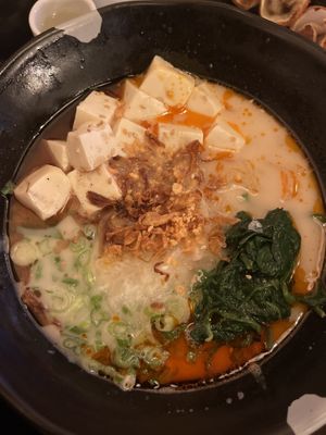 Spicy creamy vegan ramen  at JINYA Ramen Bar in Las Vegas