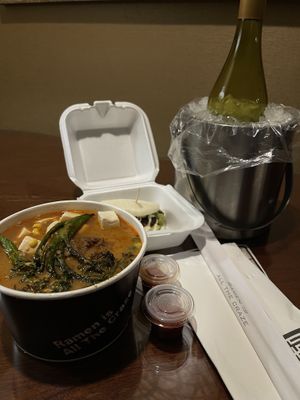 Flying vegan ramen y bao  at JINYA Ramen Bar in Las Vegas