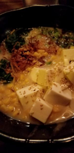 AMAZING vegan ramen (asked for it without the chili so it's not spicy!) at JINYA Ramen Bar in Las Vegas