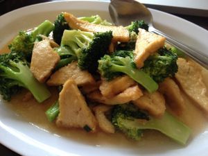 Tofu broccoli stir fry. at Tamayo's in Oak Harbor