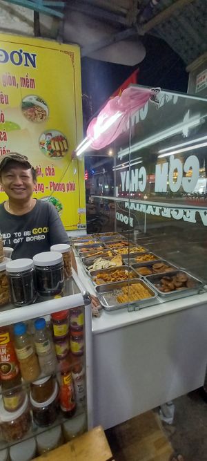 food offered, mostly mock-meats at Tam Binh in Vung Tau