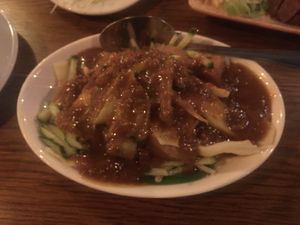 Vegetables with satay sauce  at Singapore Orchid in Coulsdon