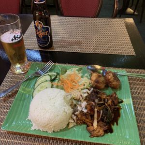 Nasi lemak sayur. Delish!  at Singapore Orchid in Coulsdon