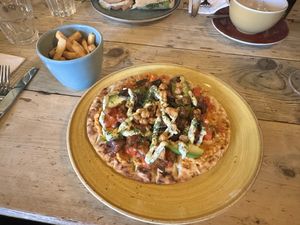 Moroccan aubergine flatbreadd  at Lounges - Caballo Lounge in Epsom