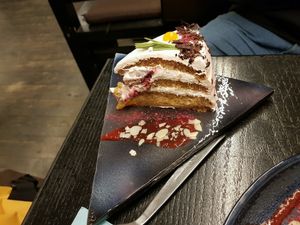 Banana Strawberry cake at Animals in St Petersburg