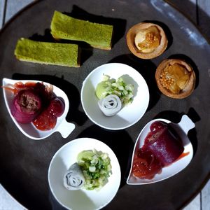 appetizers, take away menu Christmas 2020 at Amaranth in Merelbeke